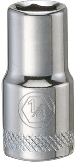 DEWALT DEWALT DWMT86024OSP Drive Hand Socket, 1/4 in Socket, 1/4 in Drive, 6-Point, Steel, Polished Chrome Vanadium TOOLS DEWALT