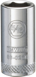 DEWALT DEWALT DWMT86026OSP Drive Hand Socket, 5/16 in Socket, 1/4 in Drive, 6-Point, Steel, Polished Chrome Vanadium TOOLS DEWALT