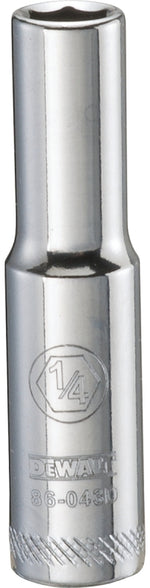 DEWALT DEWALT DWMT86043OSP Drive Hand Socket, 1/4 in Socket, 1/4 in Drive, 6-Point, Steel, Polished Chrome Vanadium TOOLS DEWALT