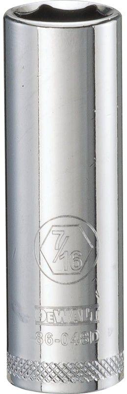 DEWALT DEWALT DWMT86048OSP Drive Socket, 7/16 in Socket, 1/4 in Drive, 6-Point, Vanadium Steel, Polished Chrome TOOLS DEWALT