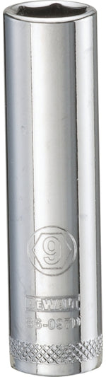 DEWALT DEWALT DWMT86097OSP Drive Hand Socket, 9 mm Socket, 1/4 in Drive, 6-Point, Steel, Polished Chrome Vanadium TOOLS DEWALT