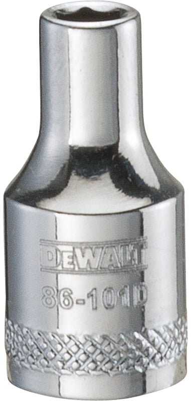 DEWALT DEWALT DWMT86101OSP Drive Hand Socket, 4 mm Socket, 1/4 in Drive, 6-Point, Steel, Polished Chrome Vanadium TOOLS DEWALT