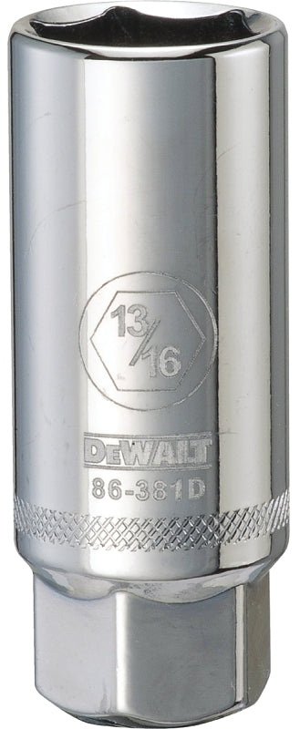 DEWALT DEWALT DWMT86381OSP Spark Plug Socket, 13/16 in Socket, 3/8 in Drive, 6-Point, Steel, Polished Chrome Vanadium TOOLS DEWALT