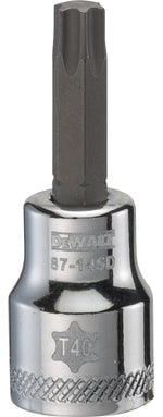 DEWALT DEWALT DWMT87145OSP Torx Bit Socket, T40 Tip, 3/8 in Drive, Polished Chrome TOOLS DEWALT