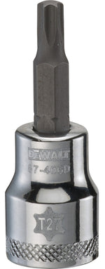DEWALT DEWALT DWMT87406OSP Torx Bit Socket, T27 Tip, 3/8 in Drive, Polished Chrome TOOLS DEWALT