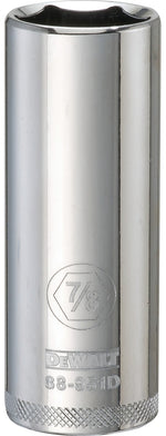 DEWALT DEWALT DWMT88951OSP Drive Hand Socket, 7/8 in Socket, 1/2 in Drive, 6-Point, Steel, Polished Chrome Vanadium TOOLS DEWALT
