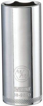 DEWALT DEWALT DWMT88952OSP Drive Hand Socket, 15/16 in Socket, 1/2 in Drive, 6-Point, Steel, Polished Chrome Vanadium TOOLS DEWALT