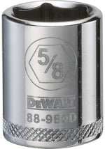 DEWALT DEWALT DWMT88980OSP Drive Hand Socket, 5/8 in Socket, 3/8 in Drive, 6-Point, Steel, Polished Chrome Vanadium TOOLS DEWALT