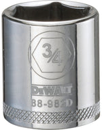 DEWALT DEWALT DWMT88982OSP Drive Hand Socket, 3/4 in Socket, 3/8 in Drive, 6-Point, Steel, Polished Chrome Vanadium TOOLS DEWALT