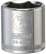 DEWALT DEWALT DWMT88983OSP Drive Hand Socket, 13/16 in Socket, 3/8 in Drive, 6-Point, Steel, Polished Chrome Vanadium TOOLS DEWALT