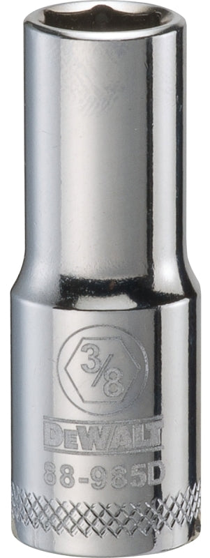 DEWALT DEWALT DWMT88985OSP Drive Socket, 3/8 in Socket, 3/8 in Drive, 6-Point, Vanadium Steel, Polished Chrome