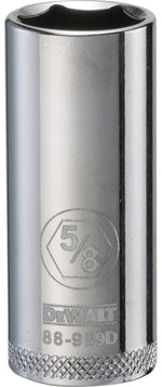 DEWALT DEWALT DWMT88989OSP Drive Socket, 5/8 in Socket, Deep Socket, 2-3/32 in OAL, 3/8 in Drive, 6-Point, Vanadium Steel TOOLS DEWALT