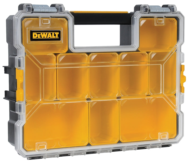 DEWALT DEWALT DWST14825 Organizer, 17-1/2 in W, 4-1/2 in H, 10-Drawer, Polycarbonate, Black/Yellow TOOLS DEWALT