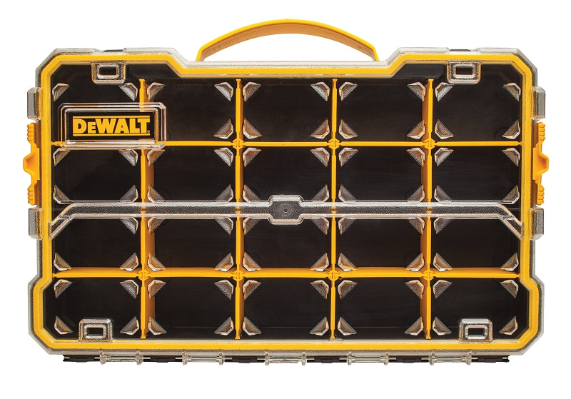 DEWALT DEWALT DWST14830 Pro Organizer, 17-5/8 in L, 11 in W, 2-7/8 in H, 20-Compartment, Polycarbonate, Black/Yellow