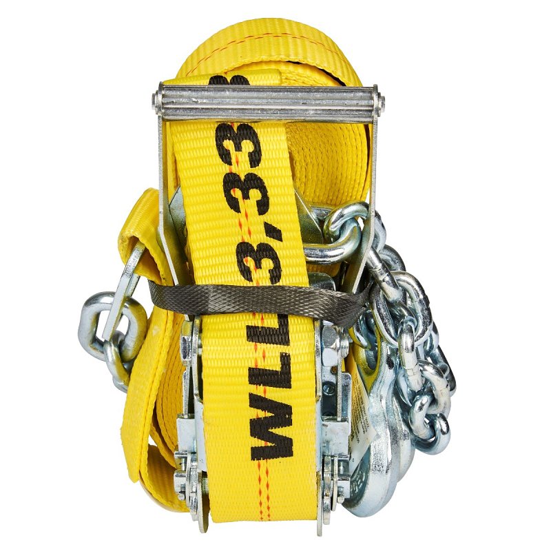 KEEPER Keeper 04650 Tie-Down Strap, 2 in W, 27 ft L, Yellow, 3333 lb Working Load, Grab Hook End AUTOMOTIVE KEEPER