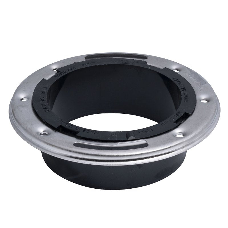 OATEY Oatey 43498 Closet Flange, 4 in Connection, ABS, Black, For: 3 in, 4 in Pipes PLUMBING, HEATING & VENTILATION OATEY