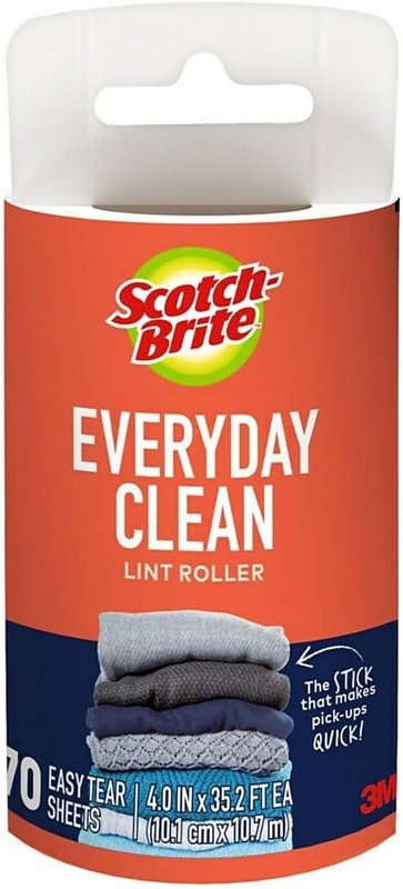 SCOTCH-BRITE Scotch-Brite 836RFS-70 Lint Roller, Plastic