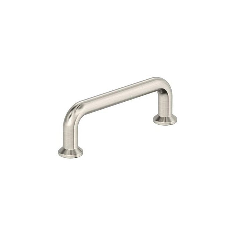 AMEROCK Amerock Factor Series BP37380G10 Cabinet Pull, 3-9/16 in L Handle, 1-3/16 in Projection, Zinc, Satin Nickel