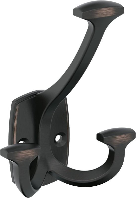 AMEROCK Amerock Vicinity Series H37004ORB Decorative Hook, 3-1/8 in W, Zinc, Oil-Rubbed Bronze, 25 lb, 2-11/16 in Projection