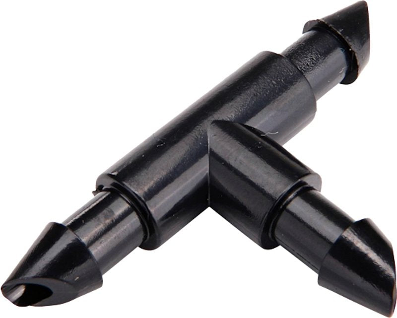 RAINDRIP Raindrip 307010B Tee, 1/4 in Connection, Barb, Polypropylene, Black LAWN & GARDEN RAINDRIP
