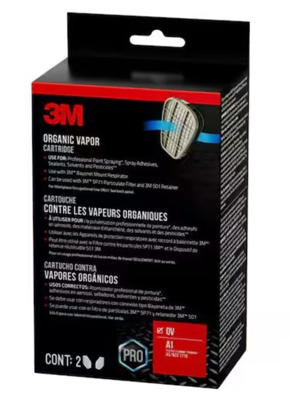 3M 3M 6001P1-DC Organic Vapor Cartridge, Bayonet CLOTHING, FOOTWEAR & SAFETY GEAR 3M