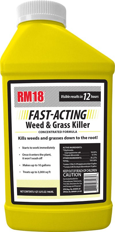 RAGAN AND MASSEY Ragan & Massey 75435 Fast Acting Weed and Grass Killer, Liquid, 32 oz Bottle LAWN & GARDEN RAGAN AND MASSEY