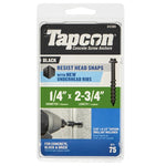 ITW BRANDS - TAPCON Tapcon 24389 Concrete Screw Anchor, 1/4 in Dia, 2-3/4 in L, Steel, Climaseal HARDWARE & FARM SUPPLIES ITW BRANDS - TAPCON