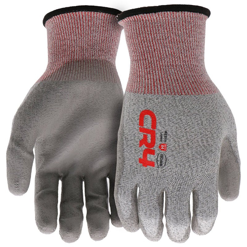 BOSS MFG Boss Tactile Series B33111-L Work Gloves, Unisex, L, Elastic Knit Wrist Cuff, Polyurethane Coating, HPPE, Gray CLOTHING, FOOTWEAR & SAFETY GEAR BOSS MFG