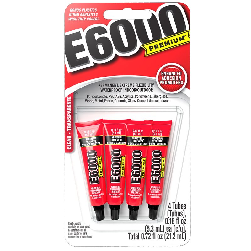 ECLECTIC PRODUCTS E6000 5510520 Contact Adhesive, Clear, 0.18 fl-oz Tube AUTOMOTIVE ECLECTIC PRODUCTS