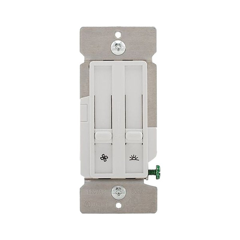 COOPER WIRING Eaton SDC15-W Dimmer and Fan Speed Controller, 1 -Pole, 120 V, White ELECTRICAL COOPER WIRING