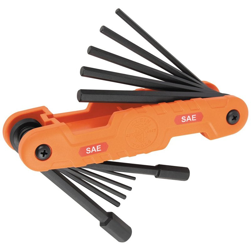 KLEIN Klein Tools Pro Series 70550 Hex Key Set, 11-Piece, Alloy Steel/Nylon, Orange ELECTRICAL KLEIN