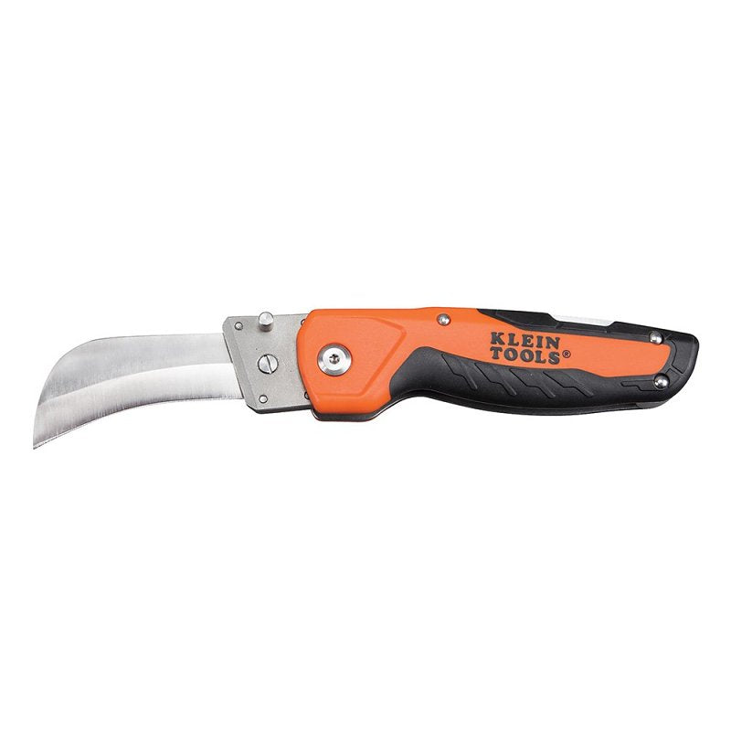 KLEIN Klein Tools 44218 Utility Knife with Replaceable Blade, 2-1/2 in L Blade, Stainless Steel Blade, Black/Orange Handle ELECTRICAL KLEIN