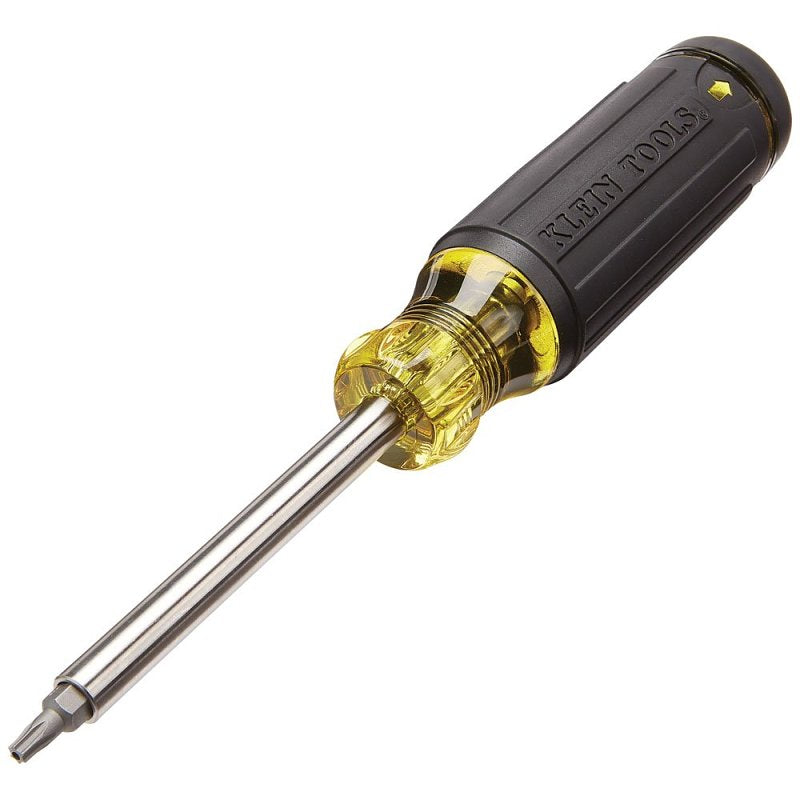 KLEIN Klein Tools 32307 Multi-Bit Screwdriver, 1/4 in Drive, 8.49 in OAL, Plastic Handle, Cushion Grip Handle TOOLS KLEIN
