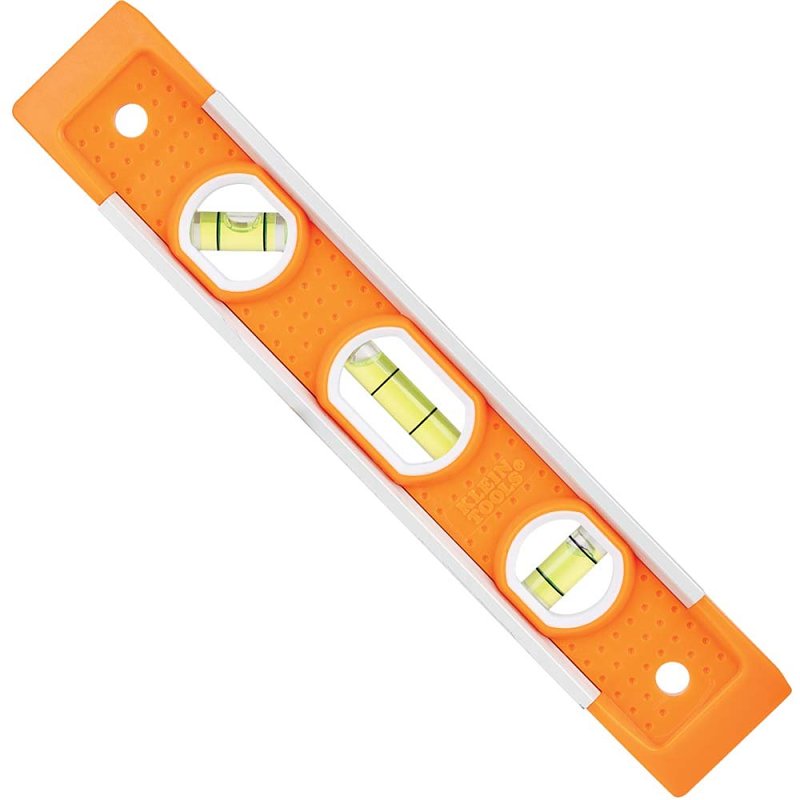 KLEIN Klein Tools 935 Torpedo Level, 9 in L, 3-Vial, Magnetic, Plastic, Orange ELECTRICAL KLEIN