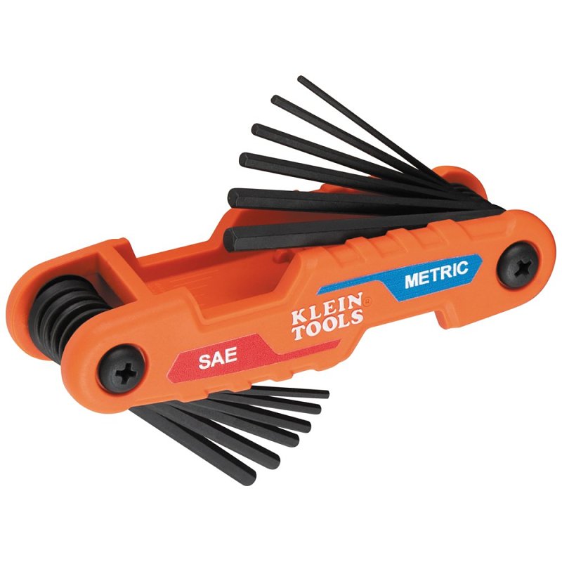 KLEIN Klein Tools 70590 Hex Key Set, 1-Piece, CR-V Steel, Black Phosphate, Orange ELECTRICAL KLEIN
