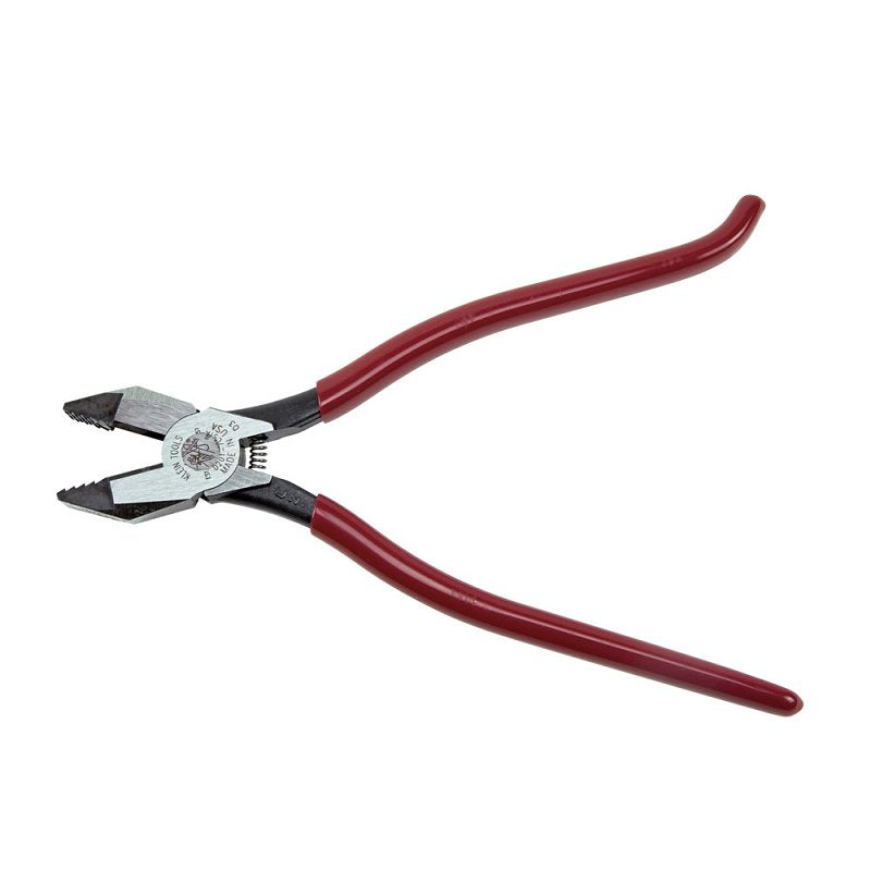 KLEIN Klein Tools D201-7CSTA Ironworker's Plier, 9-1/4 in OAL, Red Handle, 1.156 in W Jaw, 1.281 in L Jaw