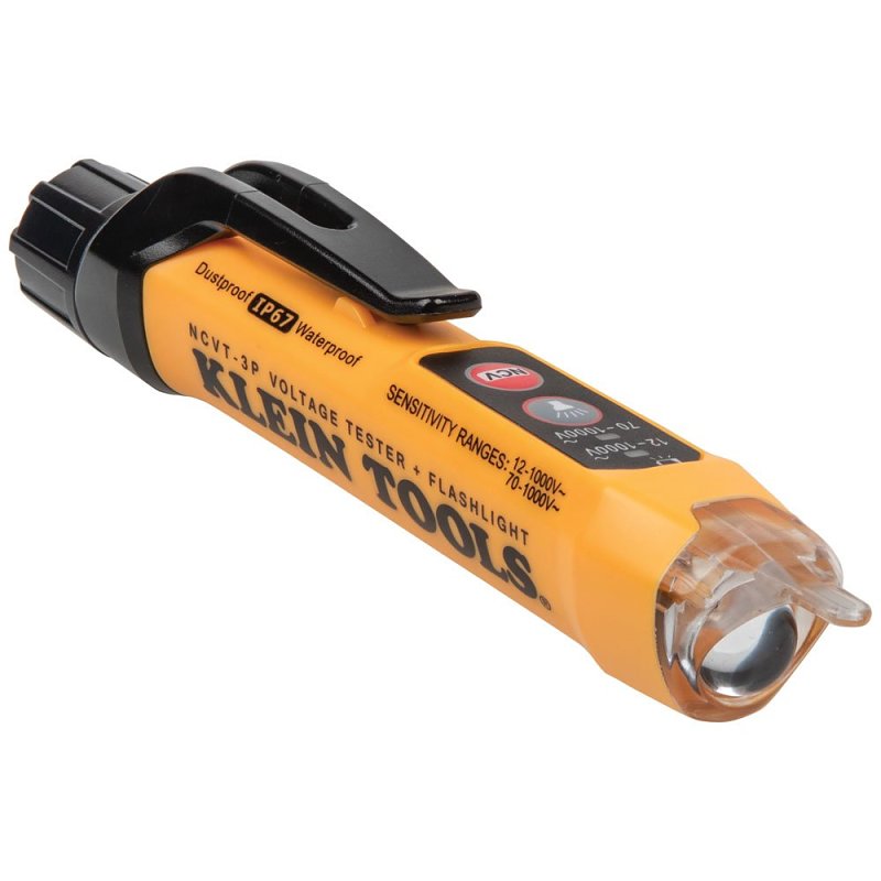 KLEIN Klein Tools NCVT3P Tester with Flashlight, 12 to 1000 V, Functions: Voltage