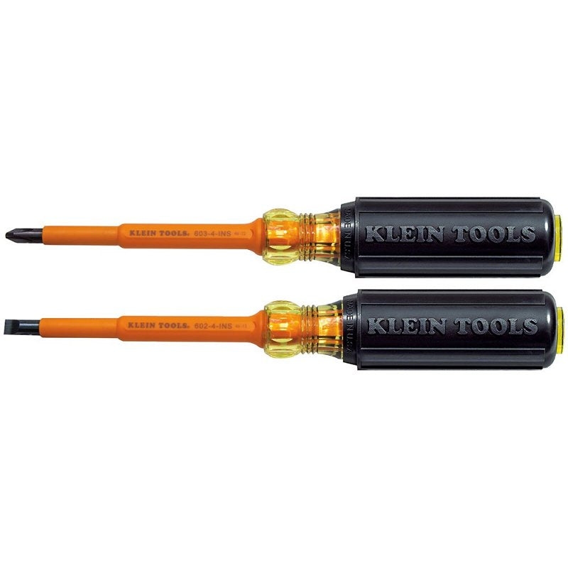 KLEIN Klein Tools 33532-INS Screwdriver Set, 2-Piece, Plastic/Steel, Black HOUSEWARES KLEIN