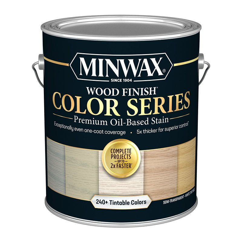 MINWAX Minwax Wood Finish Color Series 815100000 Interior Wood Stain, Semi-Transparent, Tint Base/White, Liquid, 1 gal PAINT MINWAX