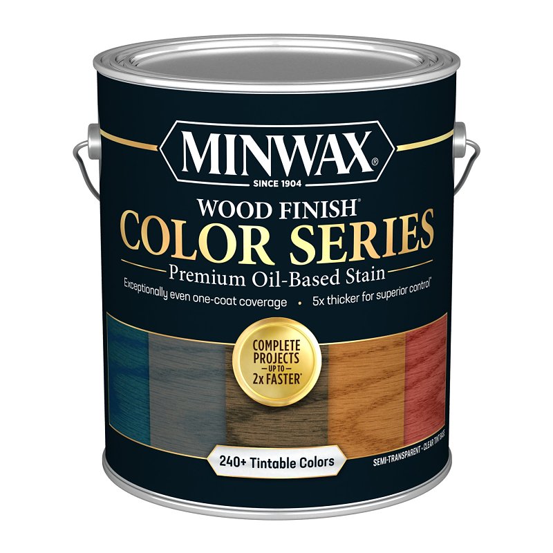 MINWAX Minwax Wood Finish Color Series 815000000 Interior Wood Stain, Semi-Transparent, Clear/Tint Base, Liquid, 1 gal PAINT MINWAX