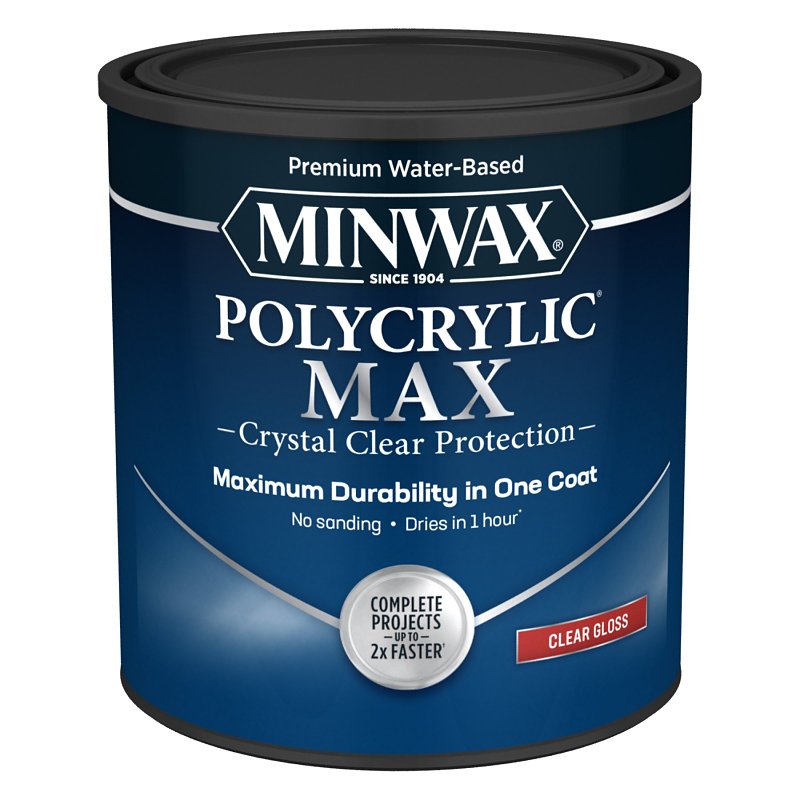 MINWAX Minwax 63333 Protective Finish, Gloss, Clear, Liquid, 1 qt Can PAINT MINWAX