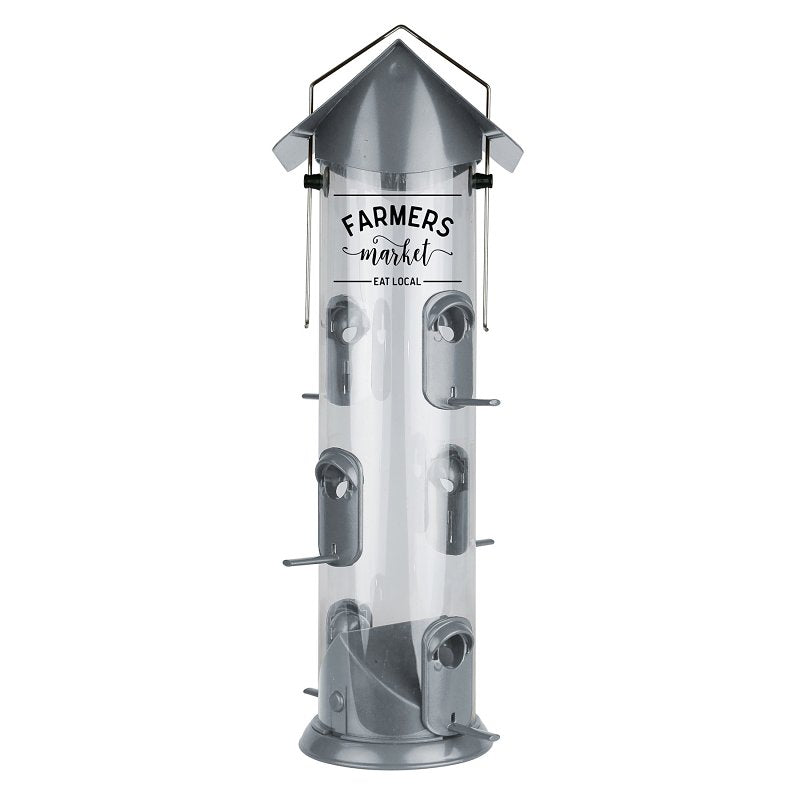NATURE'S WAY BIRD PRODU Nature's Way WWWMRS-DECO Tube Bird Feeder, 17 in H, Farmhouse, 2.8 qt PET & WILDLIFE SUPPLIES NATURE'S WAY BIRD PRODU