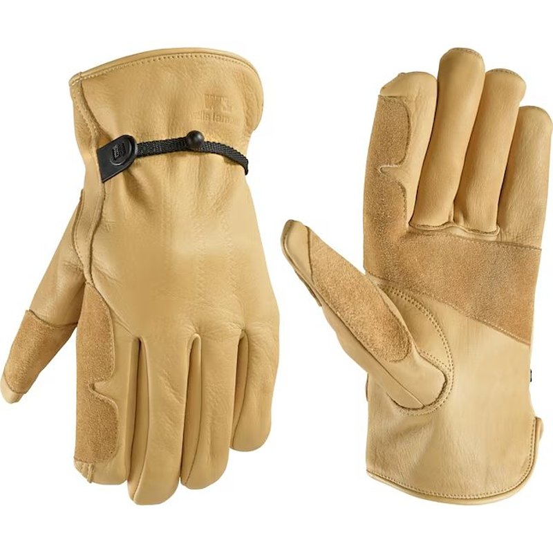 WELLS LAMONT Wells Lamont 1140-L Gloves, Men's, L, Keystone Thumb, Adjustable Wrist, Ball and Tape Cuff, Cowhide Leather, Brown/Tan CLOTHING, FOOTWEAR & SAFETY GEAR WELLS LAMONT