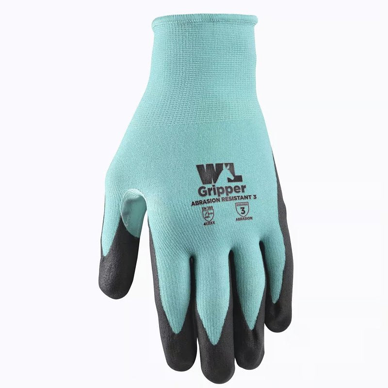WELLS LAMONT Wells Lamont 692-M-302 Gripper Grip Gloves, Women's, M, Saddle Thumb, Nitrile Coating, Nylon, Teal CLOTHING, FOOTWEAR & SAFETY GEAR WELLS LAMONT