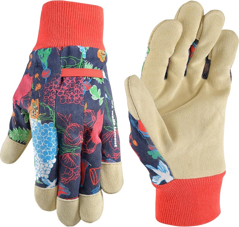 WELLS LAMONT Wells Lamont 4180M-990 Garden Gloves, Women's, M, Reinforced Thumb, Knit, Shirred, Cotton, Multi-Color CLEANING & JANITORIAL SUPPLIES WELLS LAMONT