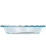 PYREX Pyrex 1085800 Pie Plate, 56 oz, 9-1/2 in ID x 11-1/4 in OD Dia, 9-1/2 in OAL, Glass, Clear, Dishwasher Safe: Yes