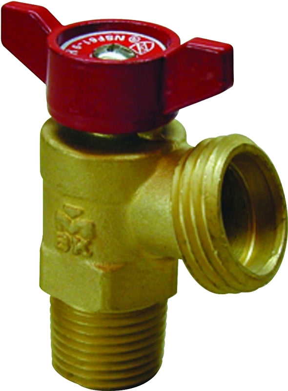 B & K INDUSTRIES B & K Quarter Master ProLine Series 102-054HN Boiler Drain Valve, 3/4 in Connection, MPT x FIP, 125 psi Pressure, Chrome PLUMBING, HEATING & VENTILATION B & K INDUSTRIES