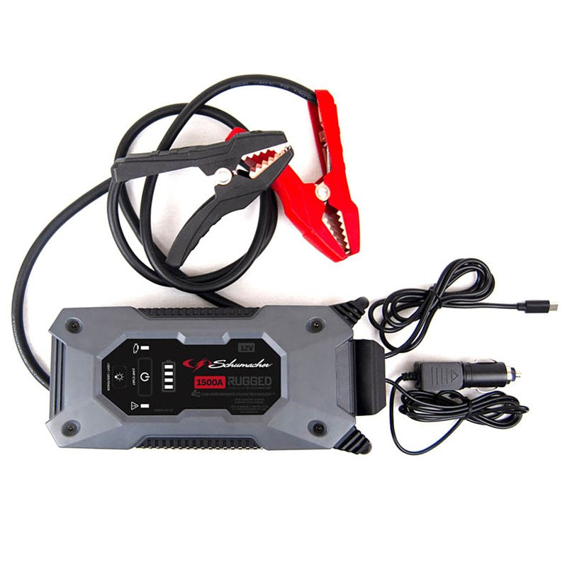 SCHUMACHER Schumacher SL1611 Portable Power Pack and Jump Starter, 12 V, 1500 A, Lithium-Ion Battery