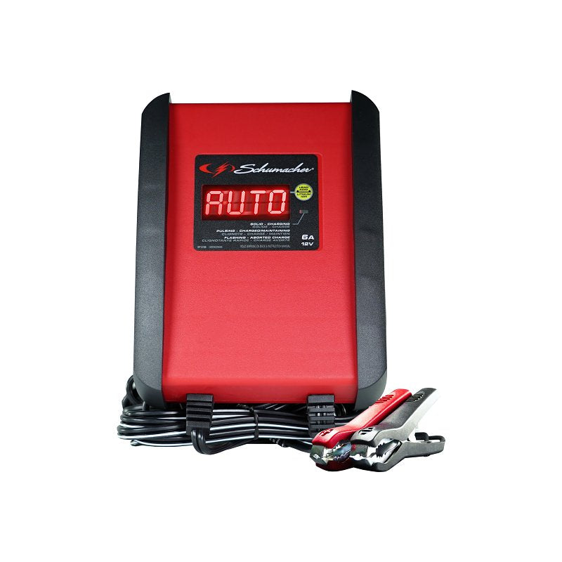 SCHUMACHER Schumacher SP1298 Automatic Battery Charger, 12 V Output, 12/6 V Battery, 6 A Charge, Red AUTOMOTIVE SCHUMACHER