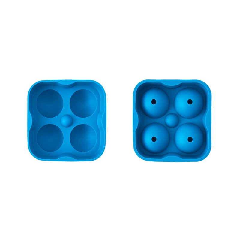 LIFETIME BRANDS Houdini H9-013501T Ice Sphere Mould, 4-Compartment, Silicon, Blue, Dishwasher Safe: Yes